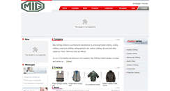 Desktop Screenshot of migclothing.com